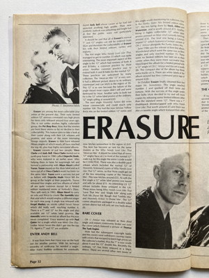 Scan of Music Collector No.17 July 1990 magazine Erasure article - scan #2