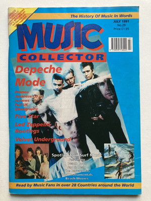 Scan of Music Collector No.29 July 1991 magazine Depeche Mode X1/X2 Chronicles Japanese CD Box Sets + UK Discography article - scan #1