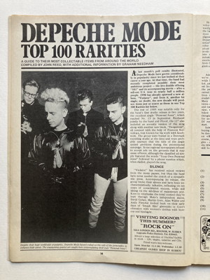 Scan of Record Collector No.129 May 1990 magazine Depeche Mode Top 100 Rarities article - scan #2