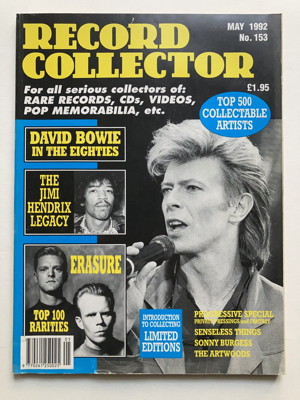 Scan of Record Collector No.153 May 1992 magazine Erasure Top 100 Rarities article - scan #1